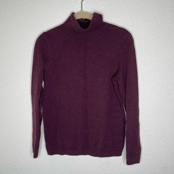 Talbots Burgundy Turtleneck Sweater size SMALL Petite - Picture 1 of 4